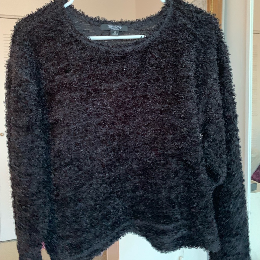 Black Fluffy Sweater